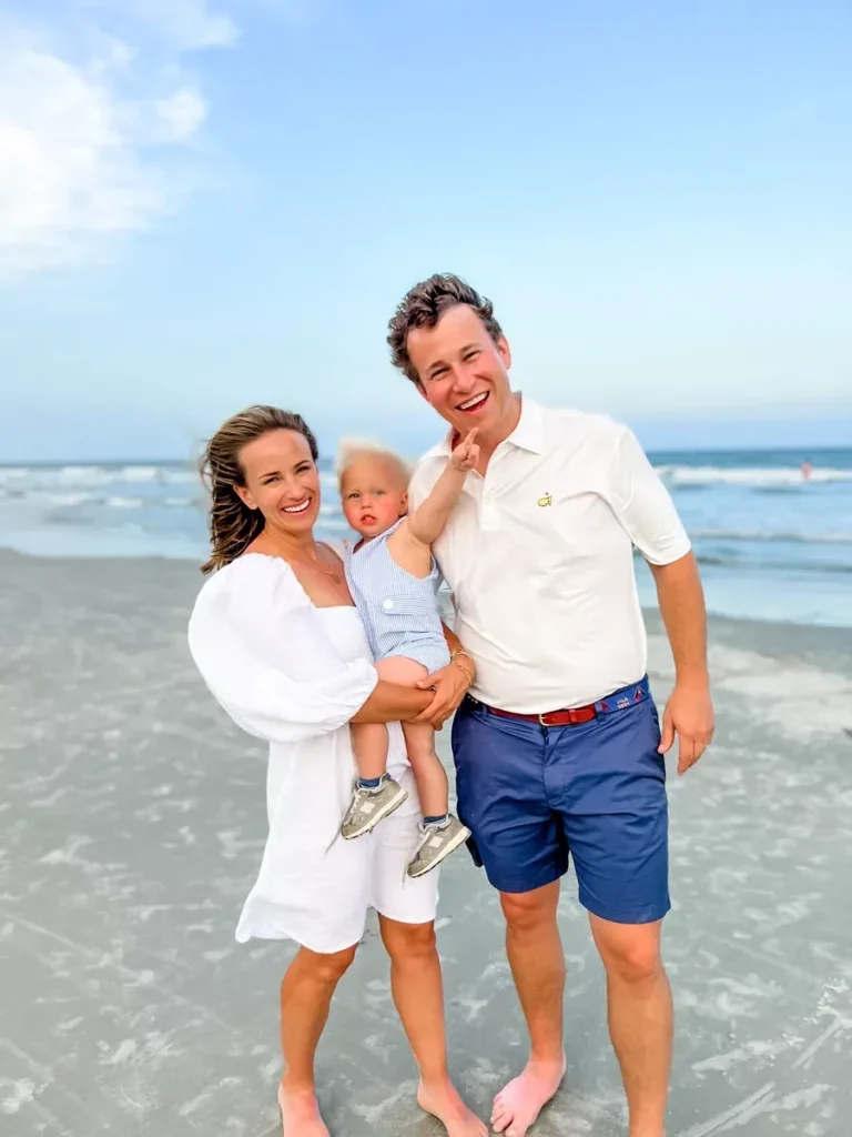TeriLyn Adams wearing white Annie Smocked Dress from Tuckernuck Sale